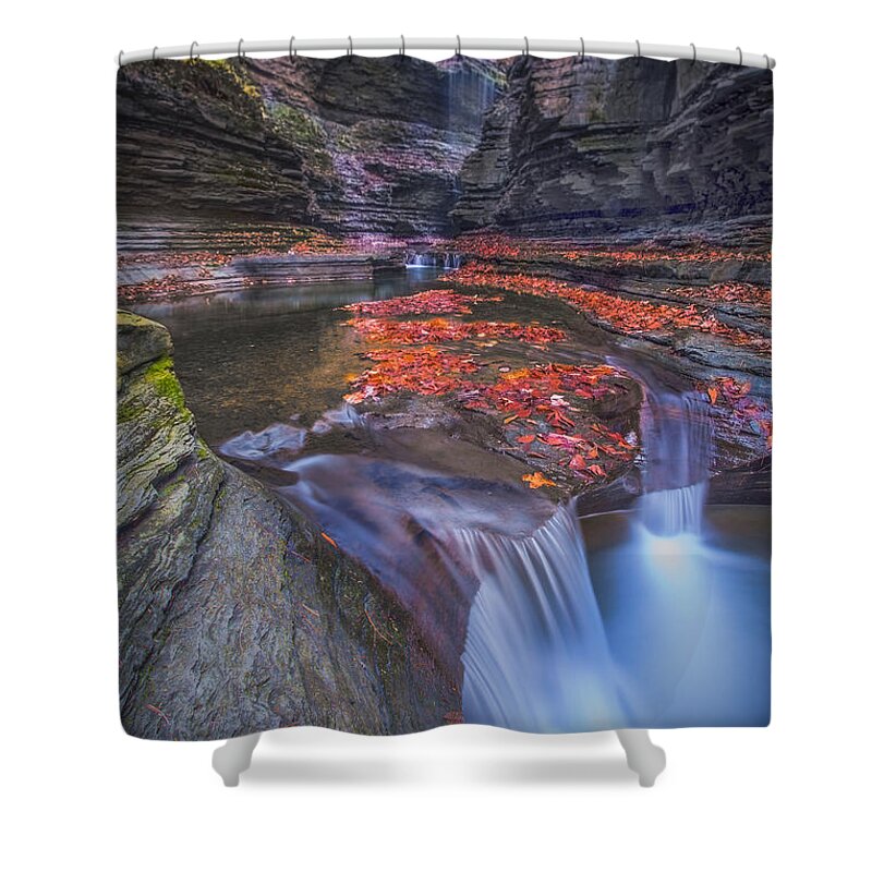 Canyon Shower Curtain featuring the photograph Vantage Point by Marco Crupi