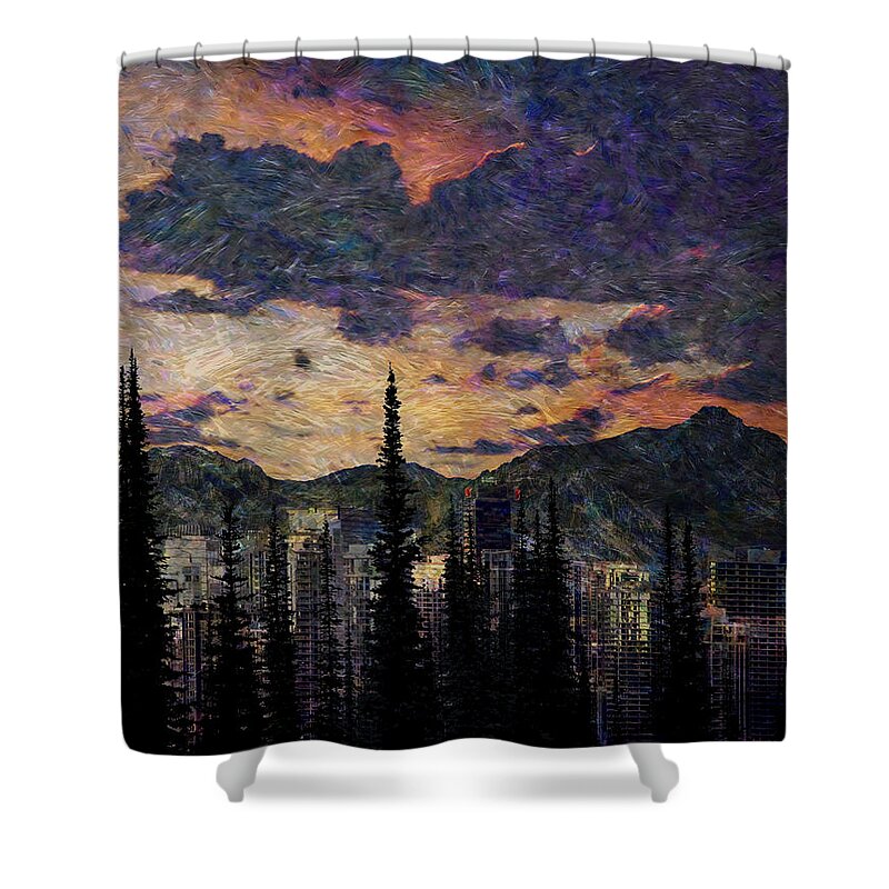Landscape Shower Curtain featuring the photograph Vantage Points by Ed Hall