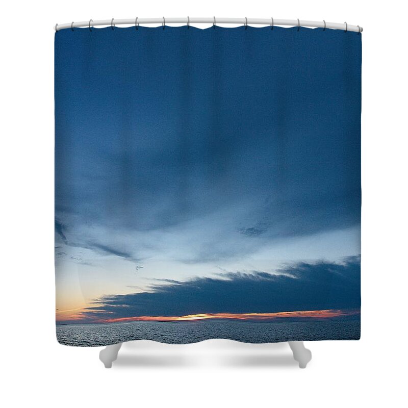 Lehtokukka Shower Curtain featuring the photograph Variations of Sunsets at Gulf of Bothnia 4 by Jouko Lehto