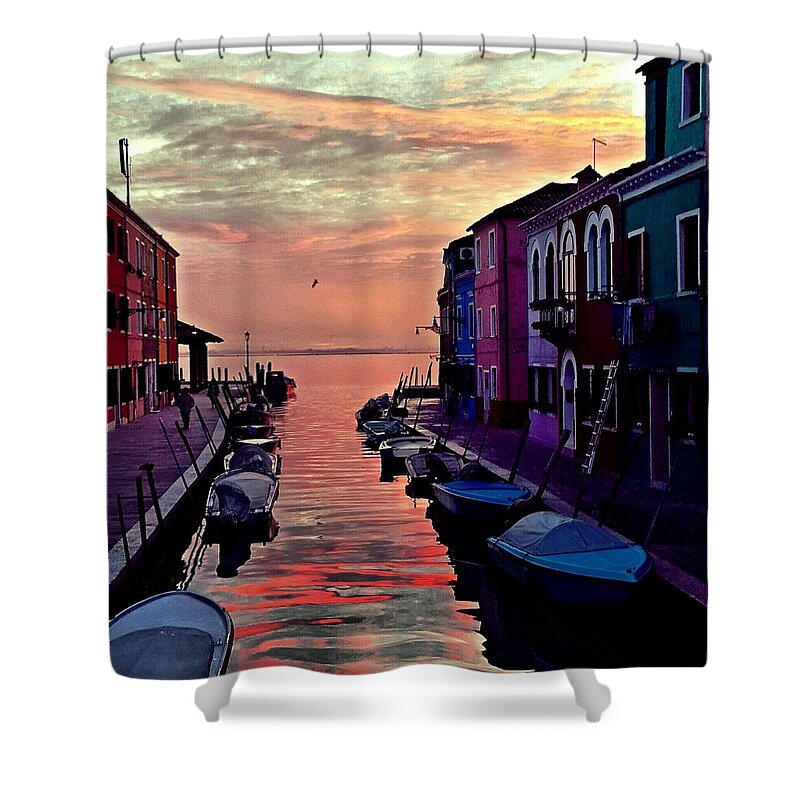  Shower Curtain featuring the photograph Venice Burano by Lush Life Travel