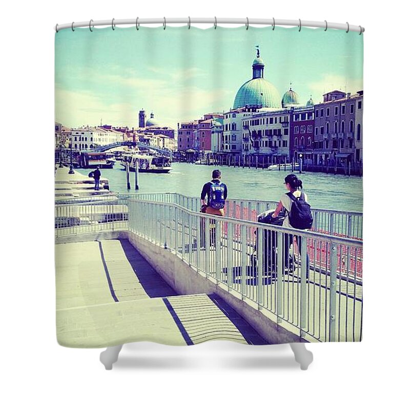 Venice Shower Curtain featuring the photograph Venice by Lisa Lareyna