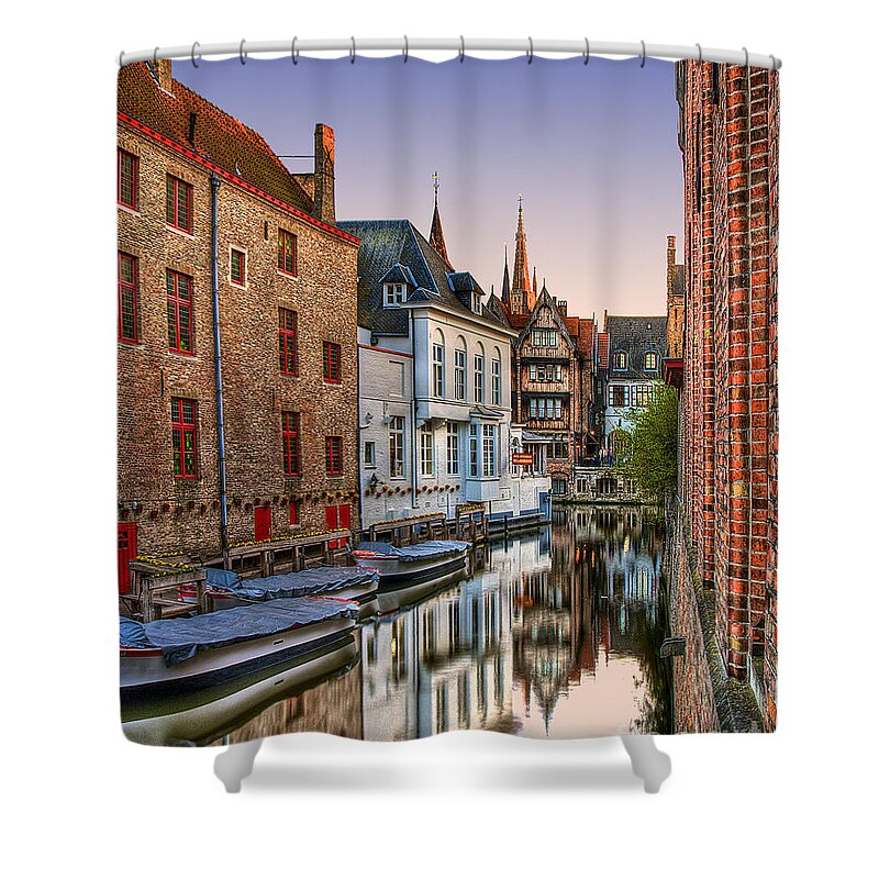 Canal Shower Curtain featuring the photograph Venice of the North by Peter Kennett