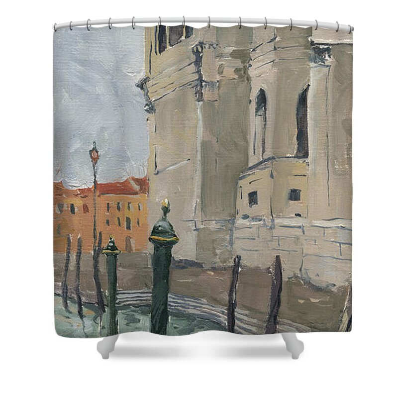 Venice Shower Curtain featuring the painting Venice. Santa Maria Della Salute by Igor Sakurov