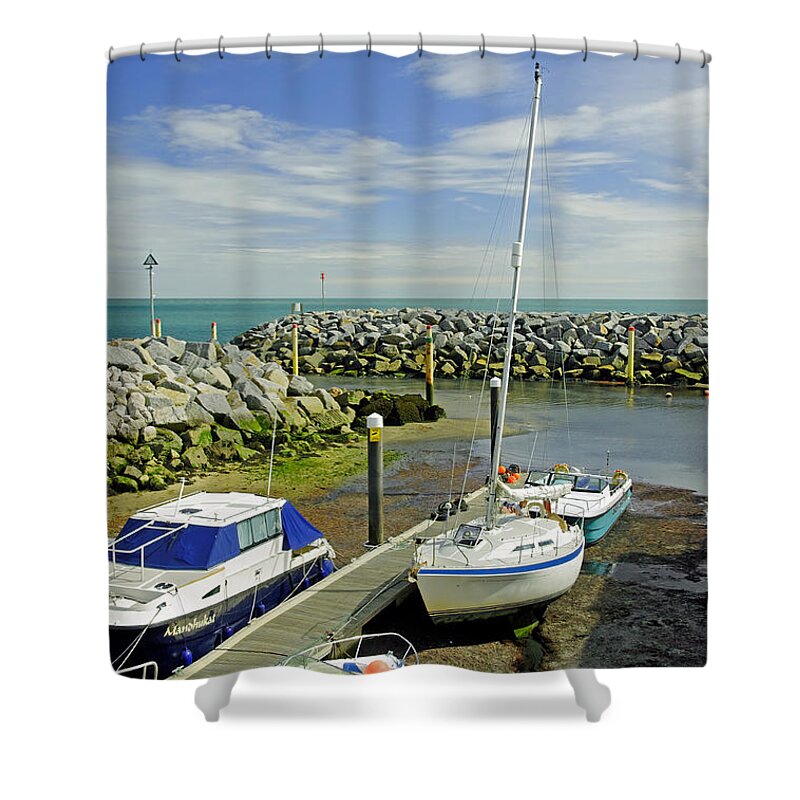 Europe Shower Curtain featuring the photograph Ventnor Harbour by Rod Johnson
