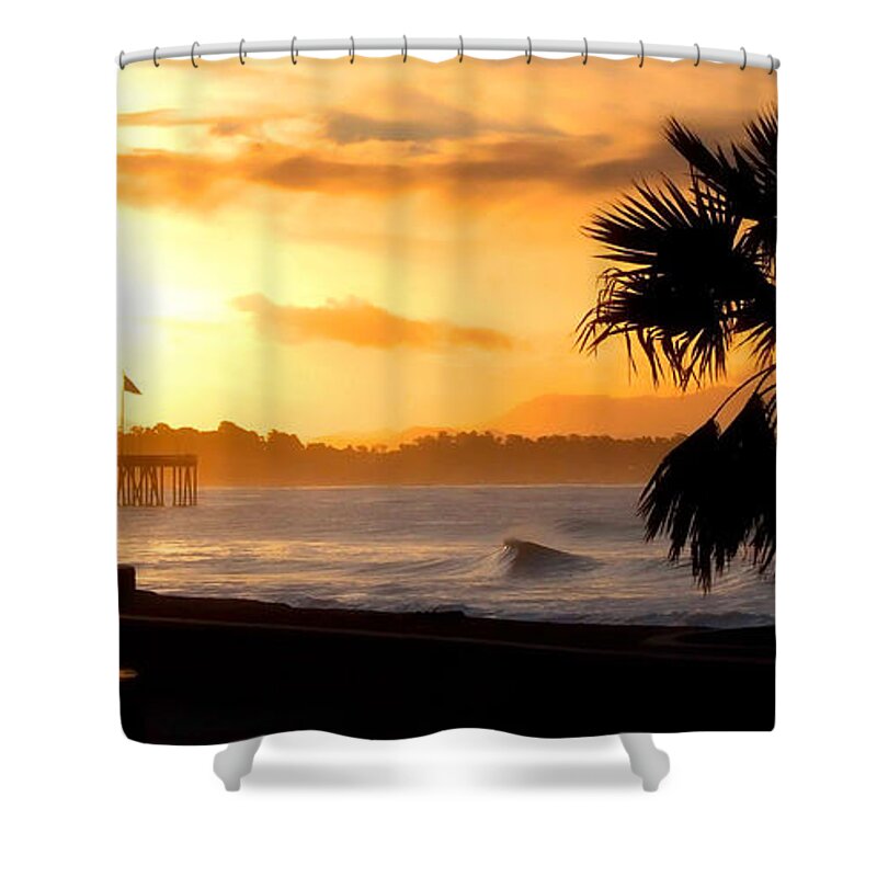 Ventura Shower Curtain featuring the photograph Ventura California Sunrise by John A Rodriguez