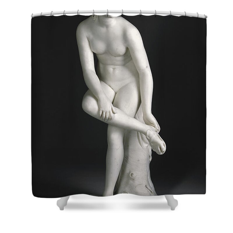 Venus Shower Curtain featuring the sculpture Venus by Joseph Francis Nollekens