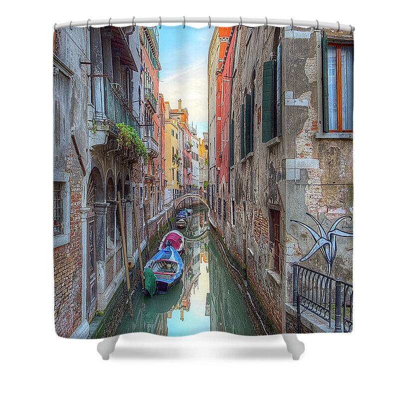 Venice Shower Curtain featuring the photograph Venusian Textures by Peter Kennett