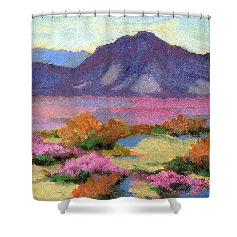 Verbena Shower Curtain featuring the painting Verbena 1 by Diane McClary