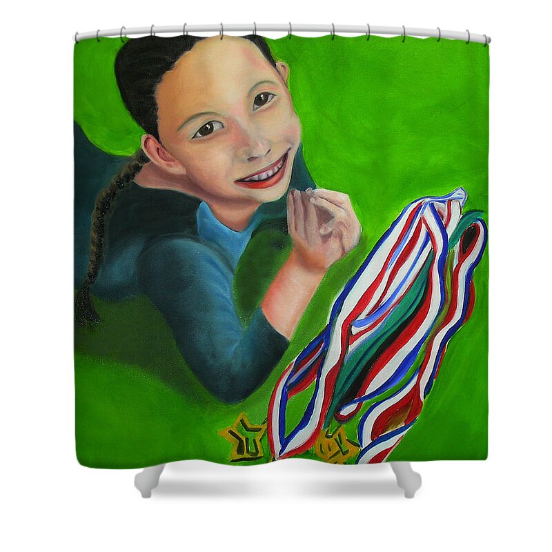 #glorso Shower Curtain featuring the painting Veronica by Dean Glorso