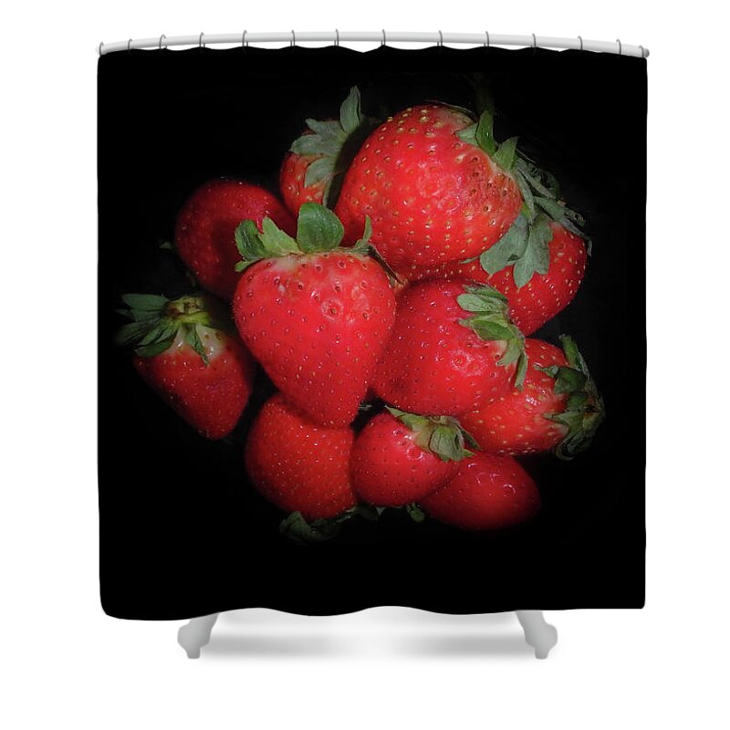 Strawberries Shower Curtain featuring the photograph Very Berry Strawberries by Judy Hall-Folde