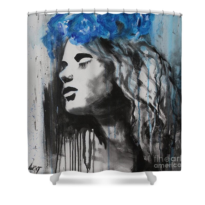 Noewi Shower Curtain featuring the painting Vesna by Jindra Noewi