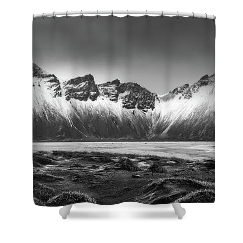 Vestrahorn Shower Curtain featuring the photograph Vestrahorn by Mihai Andritoiu