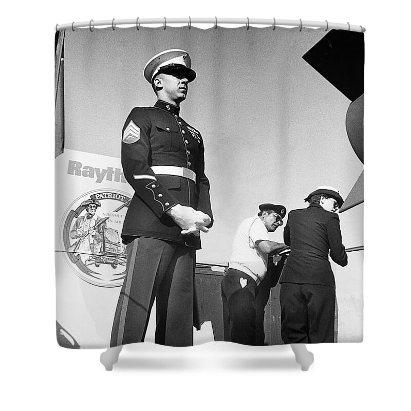 Veteran's Day Parade Tucson Arizona 1991-2016 Shower Curtain featuring the photograph Veterans Day Parade Tucson Arizona 1991-2016 by David Lee Guss