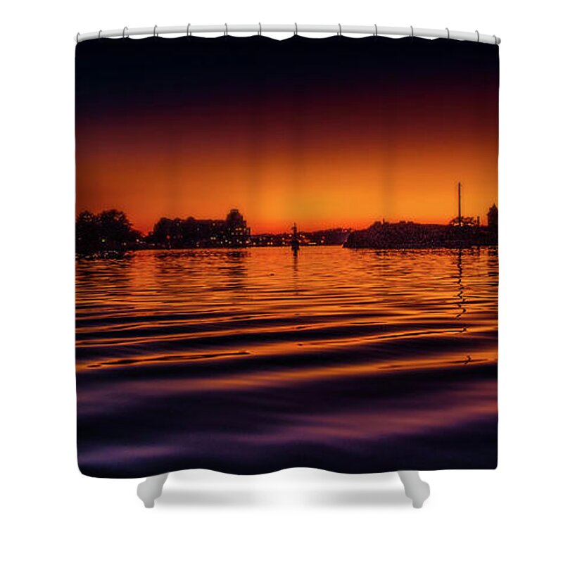 Victoria Shower Curtain featuring the photograph Victoria at Night by Patrick Boening