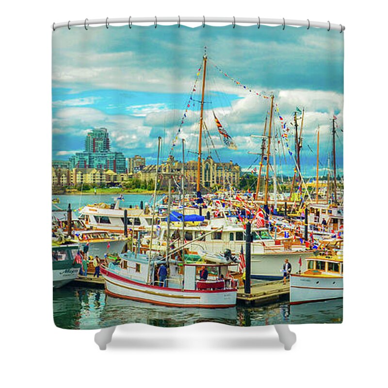 Seascape Shower Curtain featuring the photograph Victoria Harbor 2 by Jason Brooks
