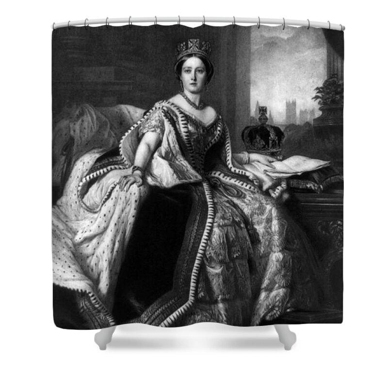 Government Shower Curtain featuring the photograph Victoria, Queen Of England by Science Source