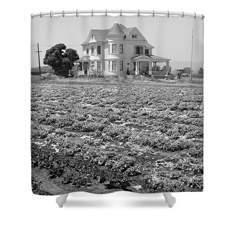 Victorian Shower Curtain featuring the photograph Victorian Farm House 4th of July Watsonville California by Kathy Anselmo