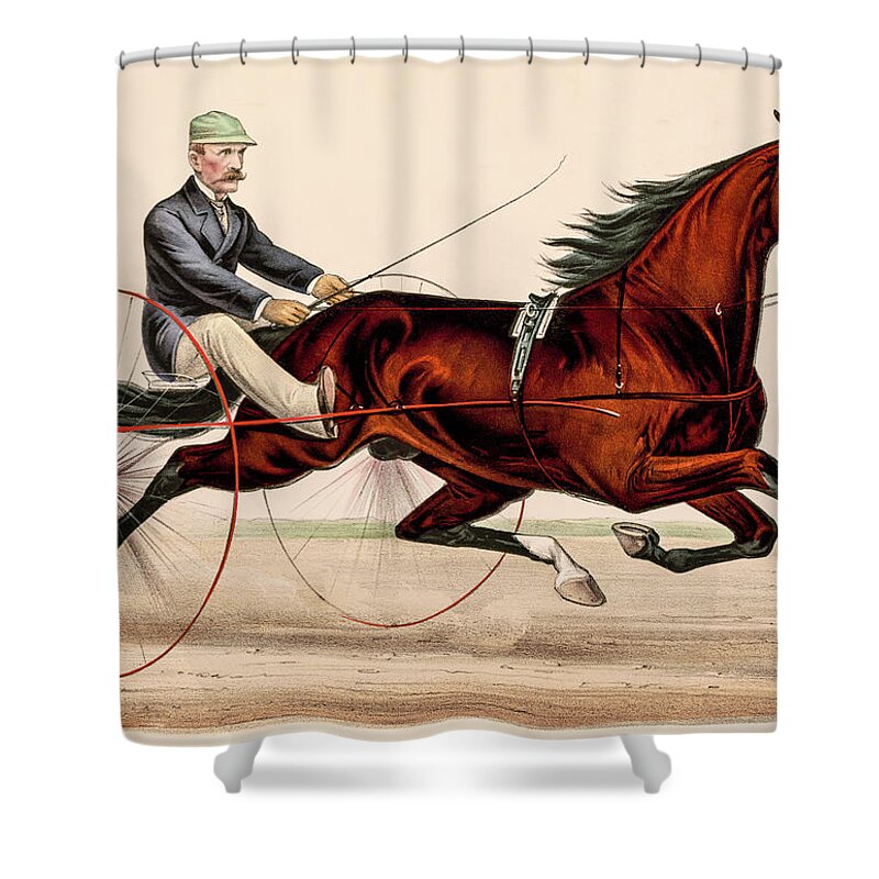 Cape May Shower Curtain featuring the photograph Victorian Horse Carriage Race by David Letts