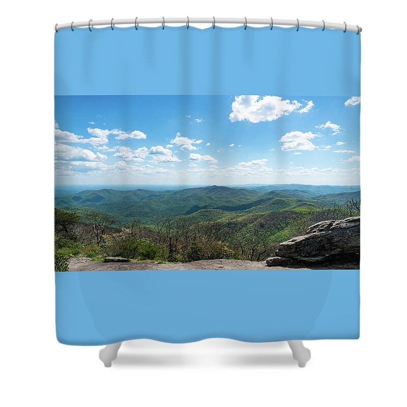 Georgia Shower Curtain featuring the photograph View from Blood Mountain Georgia by Lawrence S Richardson Jr