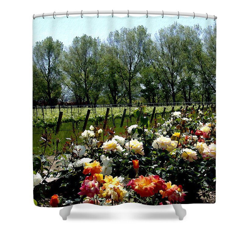Vineyards Shower Curtain featuring the photograph View from Bridlewood Vineyards by Kurt Van Wagner