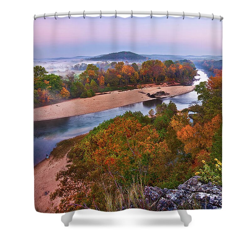 2011 Shower Curtain featuring the photograph View From Greens Cave Bluff by Robert Charity