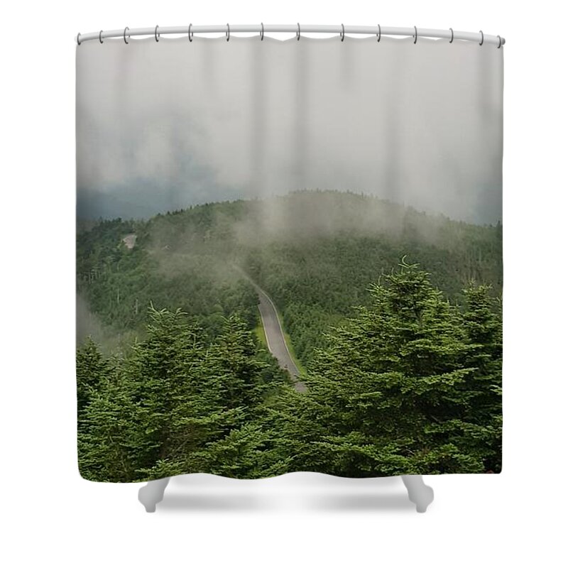 Mount Mitchell Shower Curtain featuring the photograph View from Mount Mitchell by William Slider
