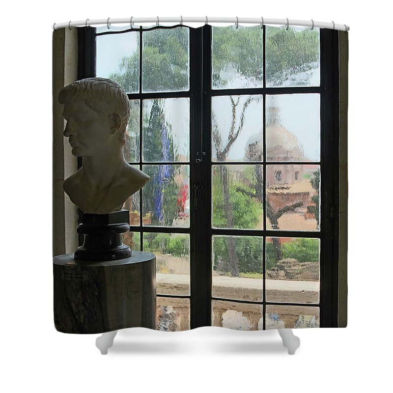 Rome Shower Curtain featuring the photograph View from Palazzo Nuovo of Roman Ruins 2286 by Jack Schultz
