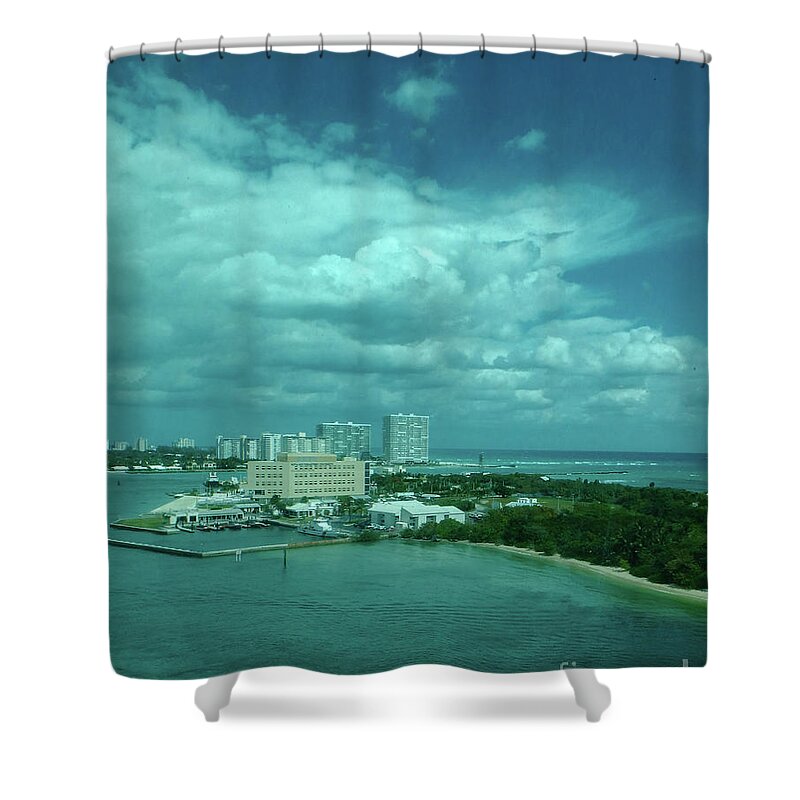 Port Shower Curtain featuring the photograph View from Port Everglades by Judy Hall-Folde