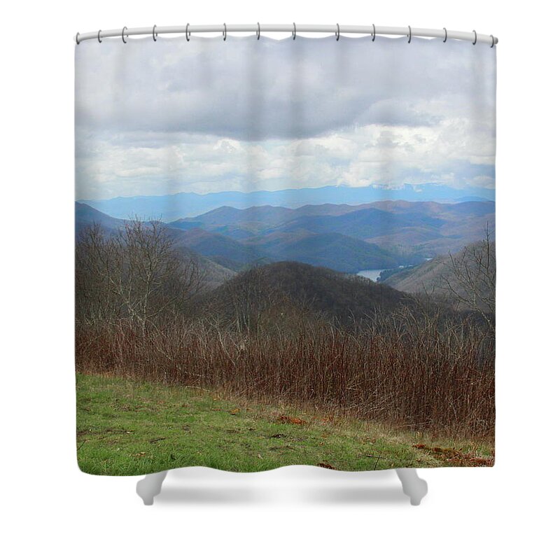 Nantahala National Forest Shower Curtain featuring the photograph View From Silers Bald 2015c by Cathy Lindsey