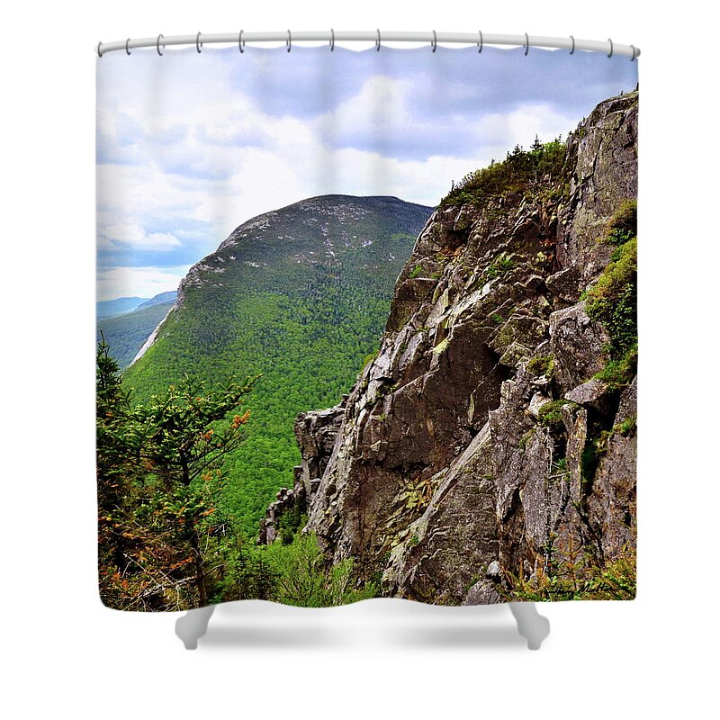 Mountains Shower Curtain featuring the photograph View of Cannon Mountain by Harry Moulton