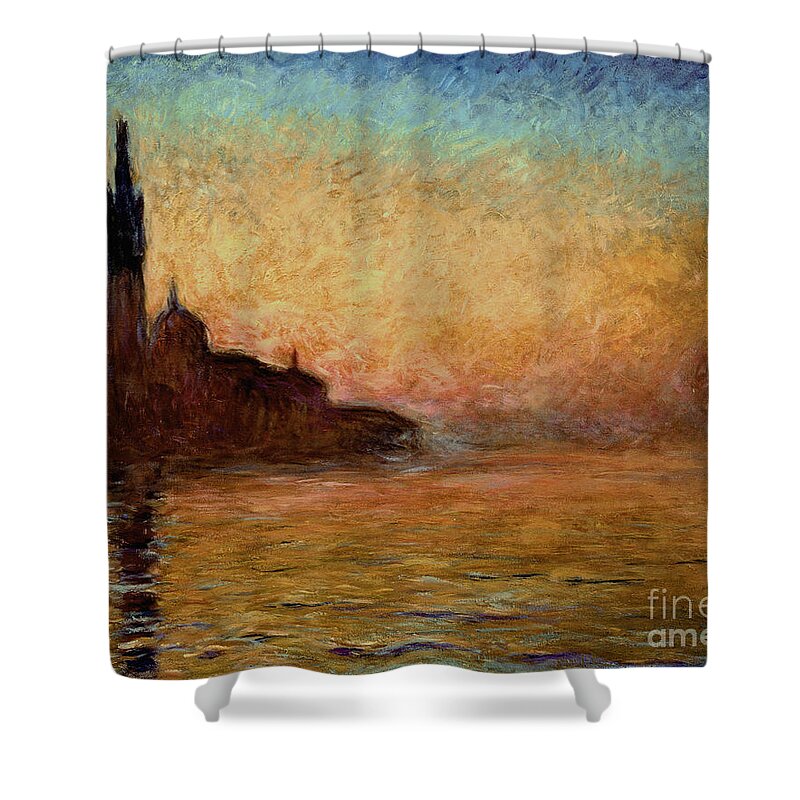 View Shower Curtain featuring the painting View of San Giorgio Maggiore by Claude Monet