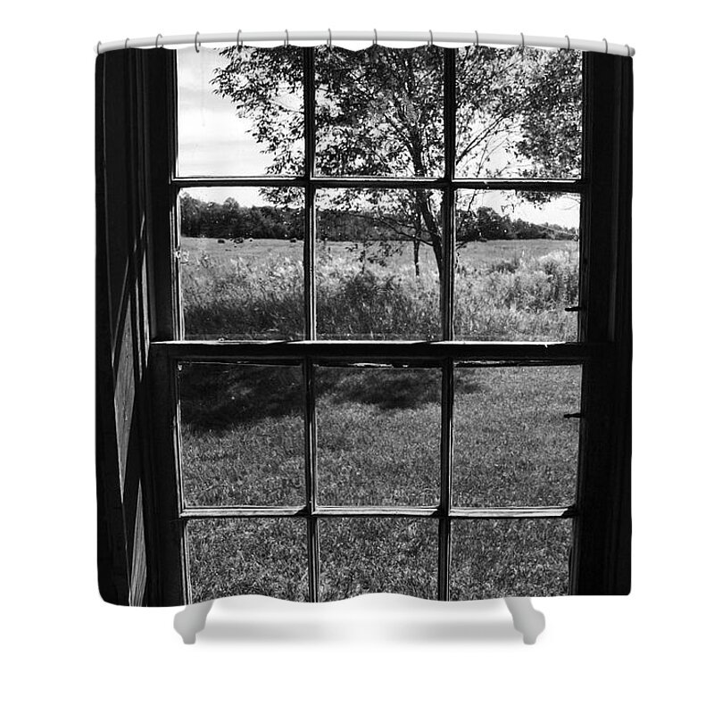 Window Shower Curtain featuring the photograph View to Yesterday by Joanne Coyle