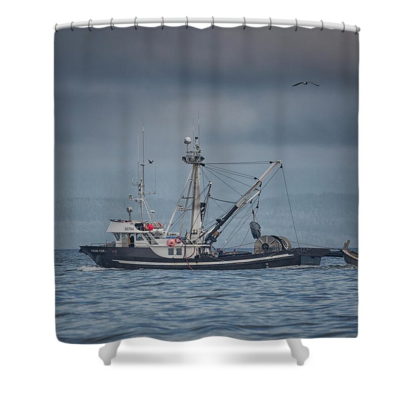 Viking Tide Shower Curtain featuring the photograph Viking Tide by Randy Hall
