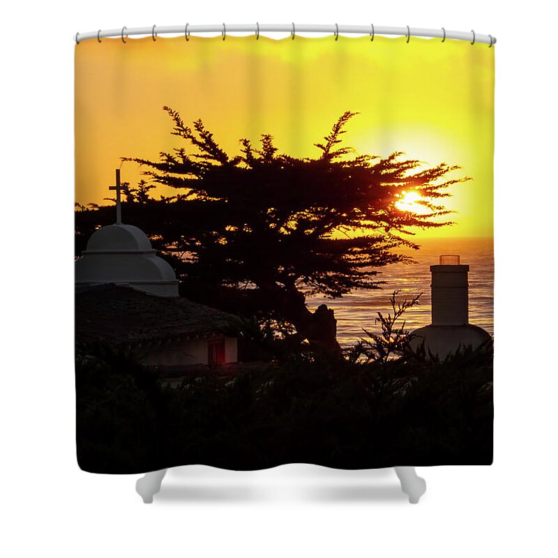 Photography Shower Curtain featuring the photograph Villa Angelica Sunset by Terry Davis