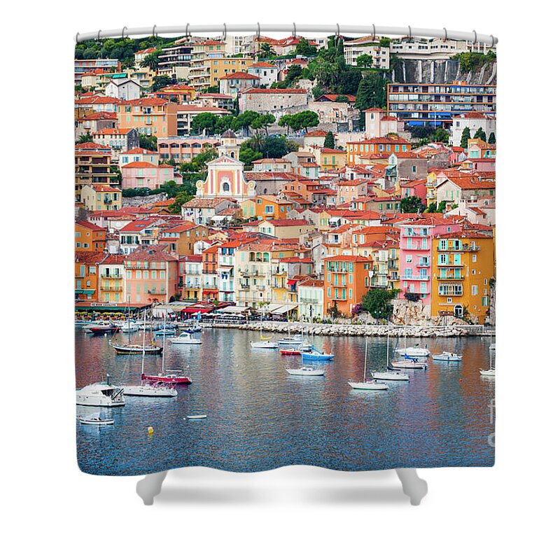 Villefranche-sur-mer Shower Curtain featuring the photograph Villefranche-sur-Mer on French Riviera by Elena Elisseeva