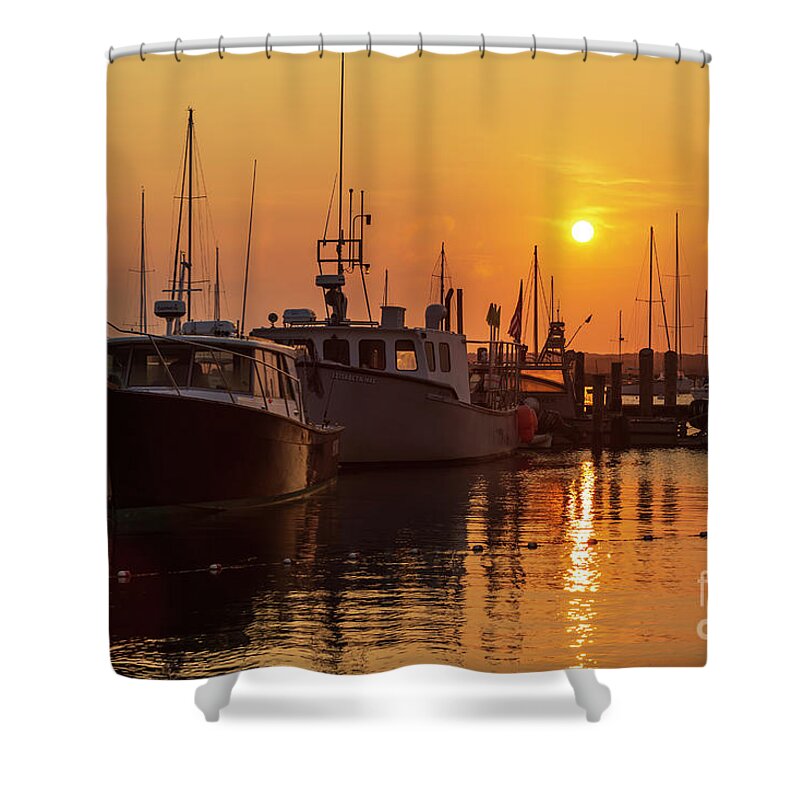 Clarence Holmes Shower Curtain featuring the photograph Vineyard Haven Harbor Sunrise II by Clarence Holmes