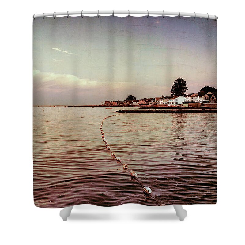 Beach Shower Curtain featuring the photograph Vintage Blue Beach by Marianne Campolongo