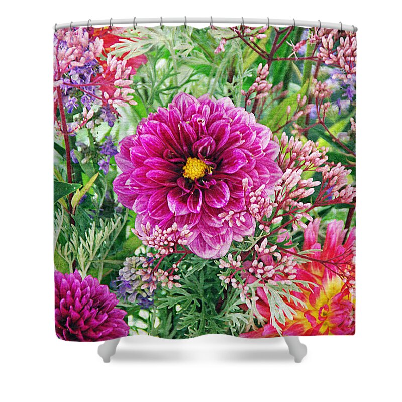 Brocade Shower Curtain featuring the photograph Vintage Brocade by Byron Varvarigos