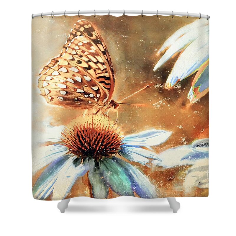 Butterfly Shower Curtain featuring the photograph Vintage Butterfly Print by Tina LeCour