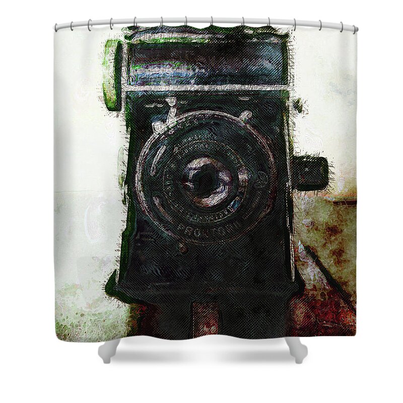 Photography Shower Curtain featuring the photograph Vintage Camera by Phil Perkins