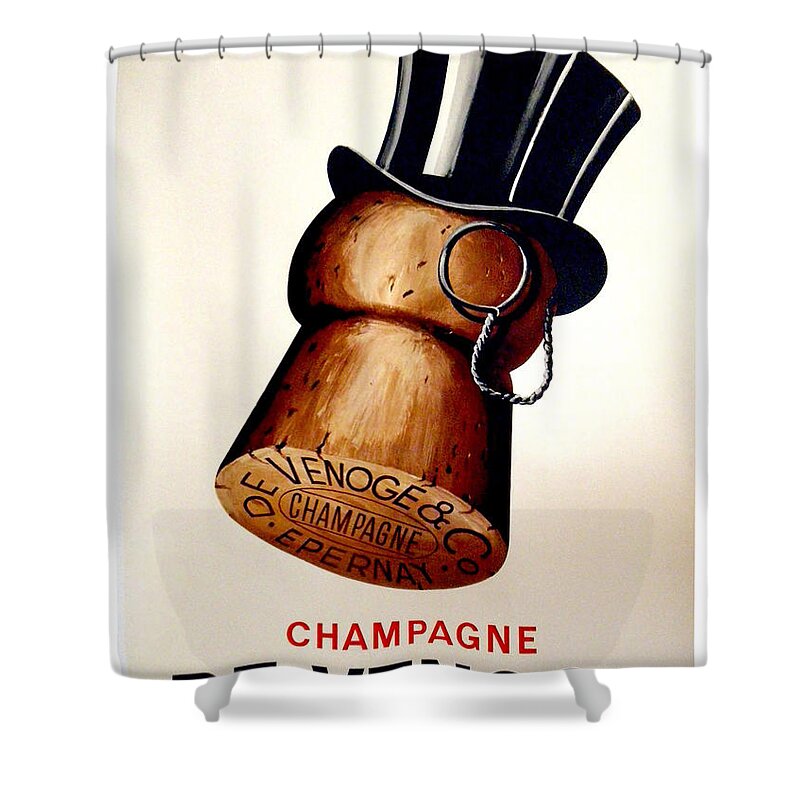Champagne Shower Curtain featuring the painting Vintage Champagne by Mindy Sommers