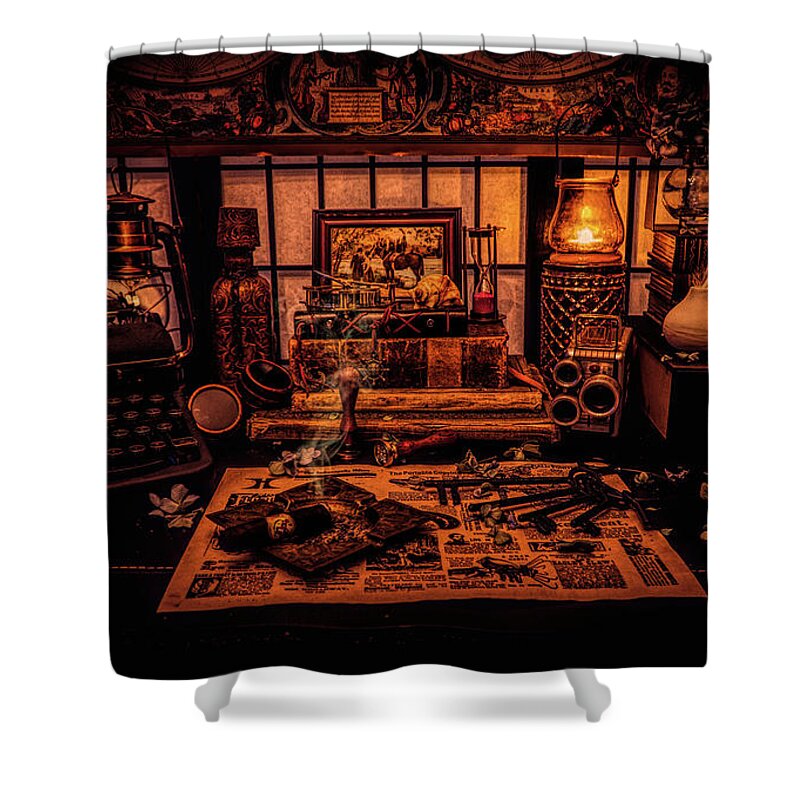 Vintage Still Life Shower Curtain featuring the photograph Vintage composition 2 by Lilia S