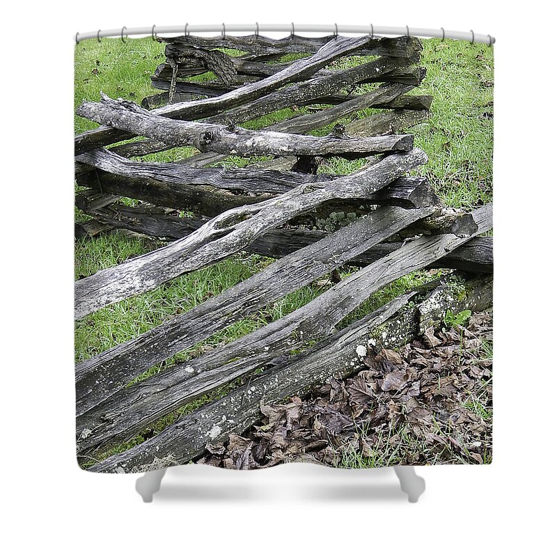 Cades Cove Shower Curtain featuring the photograph Vintage Custom Fencing by Phil Perkins