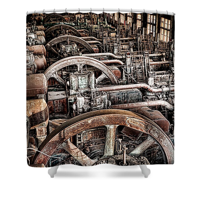 Bethlehem Shower Curtain featuring the photograph Vintage Machinery by Olivier Le Queinec