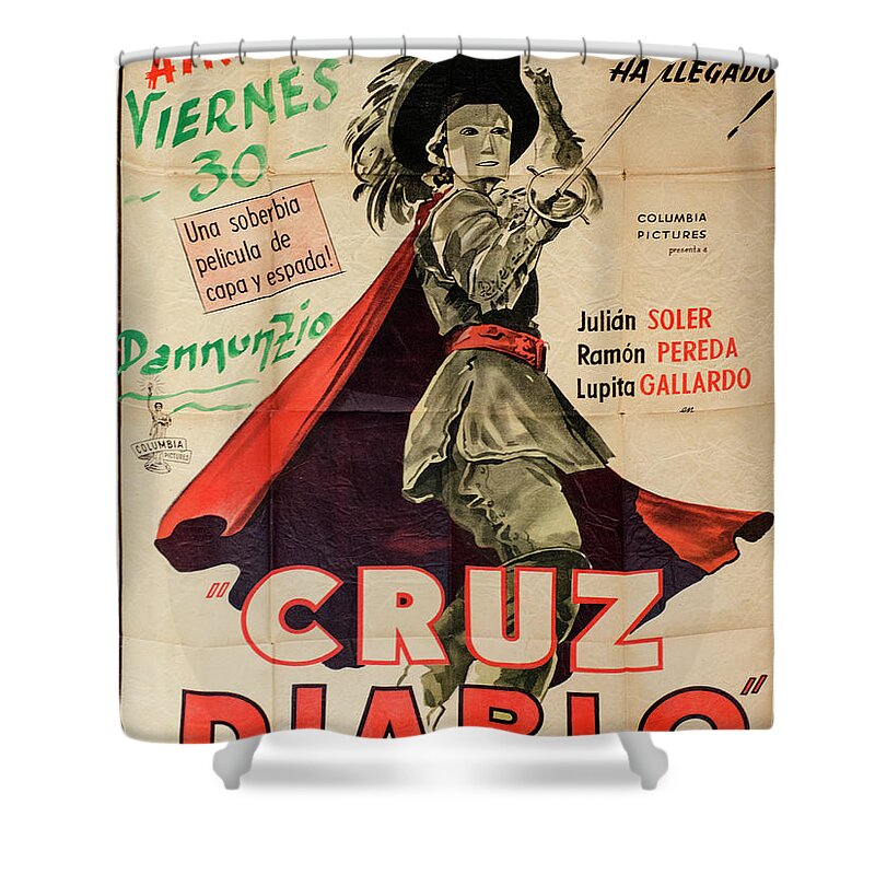 Cruz Diablo Shower Curtain featuring the photograph Vintage Movie Poster 7 by Bob Christopher