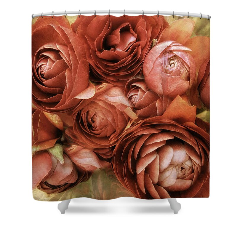 Ranunculus Shower Curtain featuring the photograph Vintage Spring by Jessica Jenney