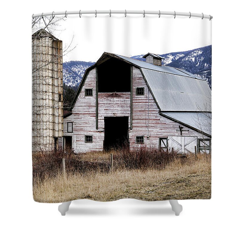 Barn Shower Curtain featuring the photograph Vintaged Red Barn by Athena Mckinzie