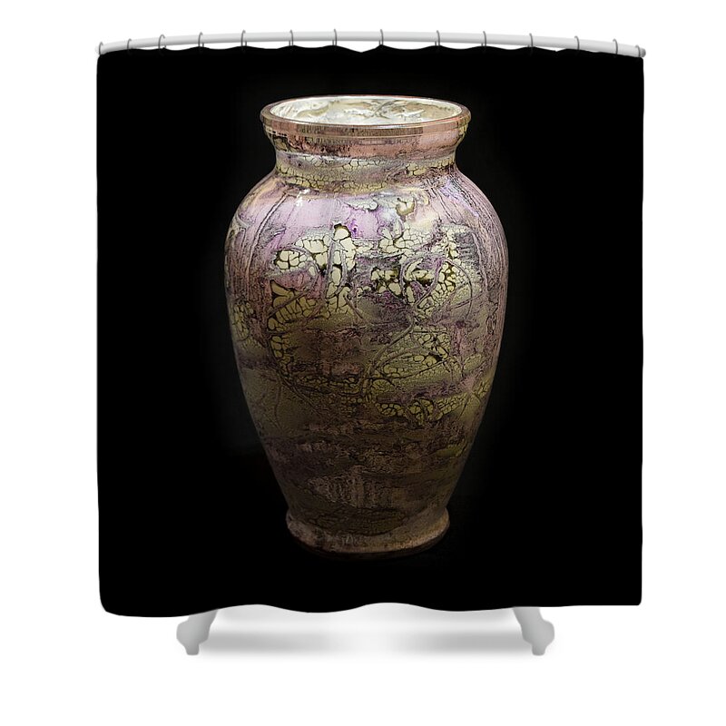 Glass. Violet Shower Curtain featuring the glass art Violet Vase by Christopher Schranck