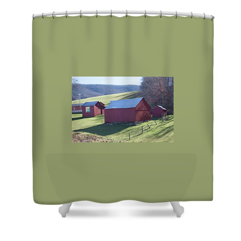 Photograph Shower Curtain featuring the photograph Virginia Barn Quilt Series XXIX by Suzanne Gaff