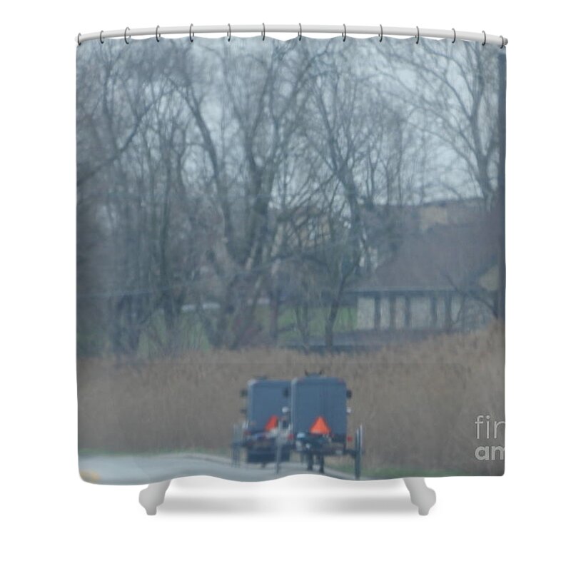 Amish Shower Curtain featuring the photograph Visiting Day by Christine Clark